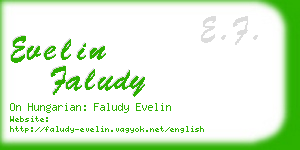 evelin faludy business card